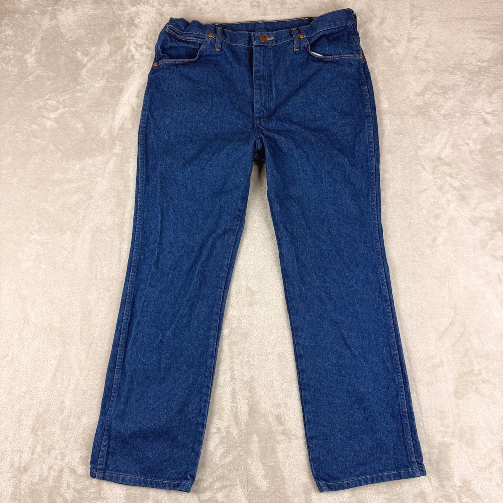 Wrangler Jeans Mens 36x30 (Fit 36x29.25) Blue Cowboy Cut Slim Western 936PWD